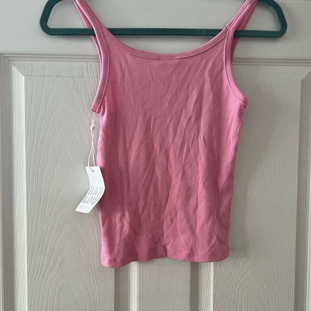 Harlow Pink Ribbed Tank Top - Picture 7 of 8